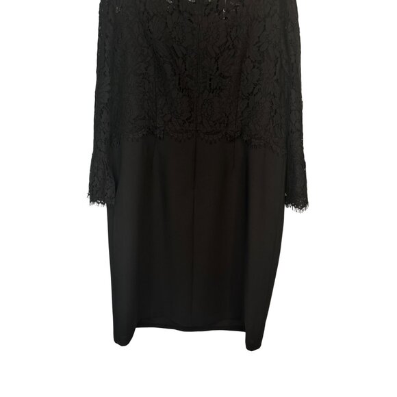 NWT Black RSVP By Talbots Size 14 Lace Overlay Dress Polyester Nylon Cotton - Picture 13 of 16